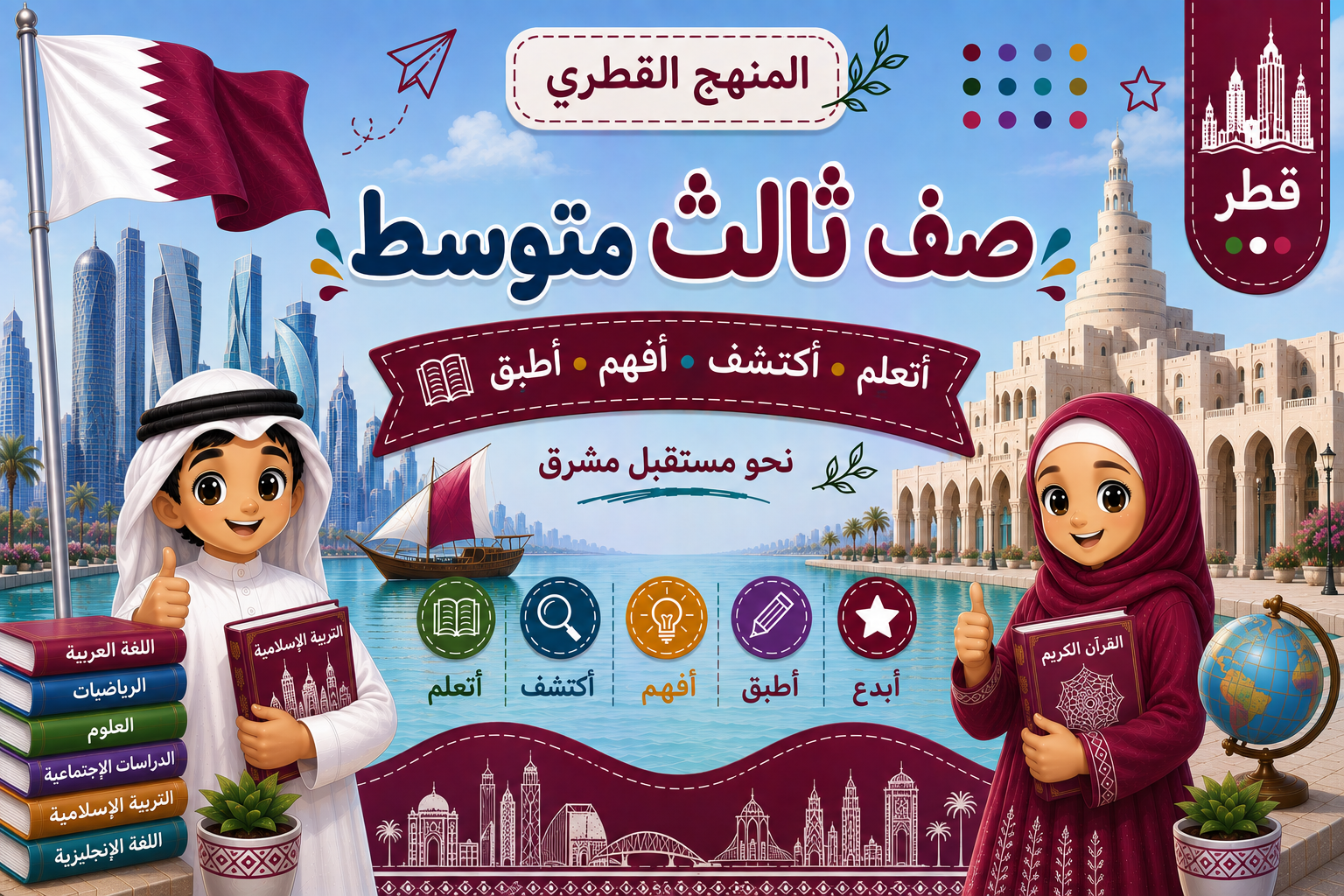 المستوى التاسع منهج قطر