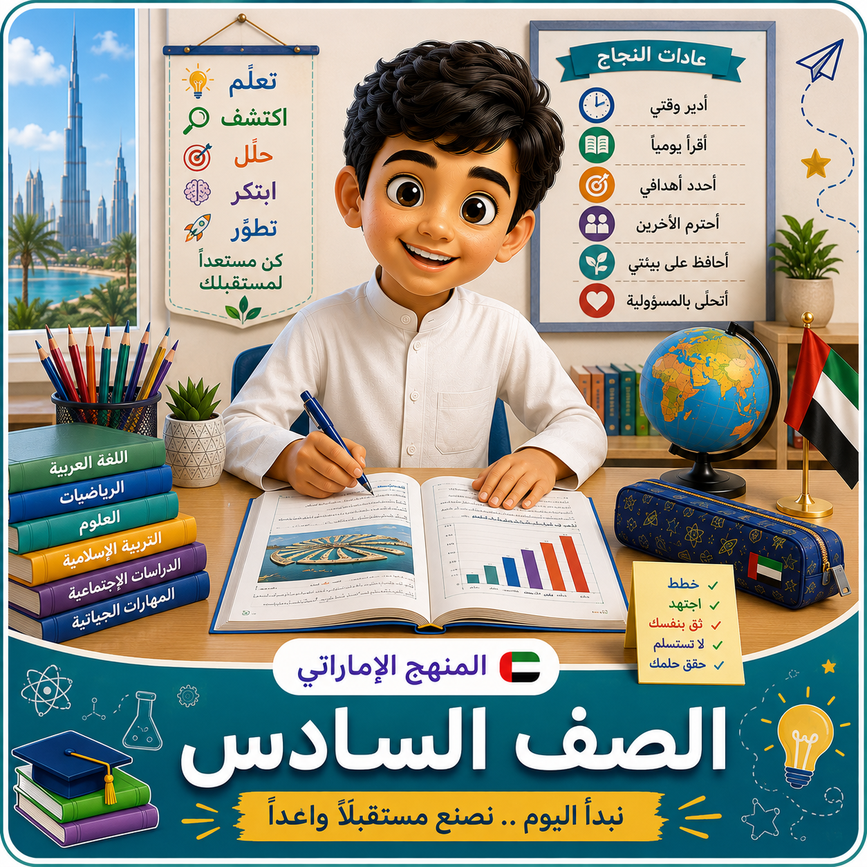 الصف السادس الإبتدائى منهج الإمارات