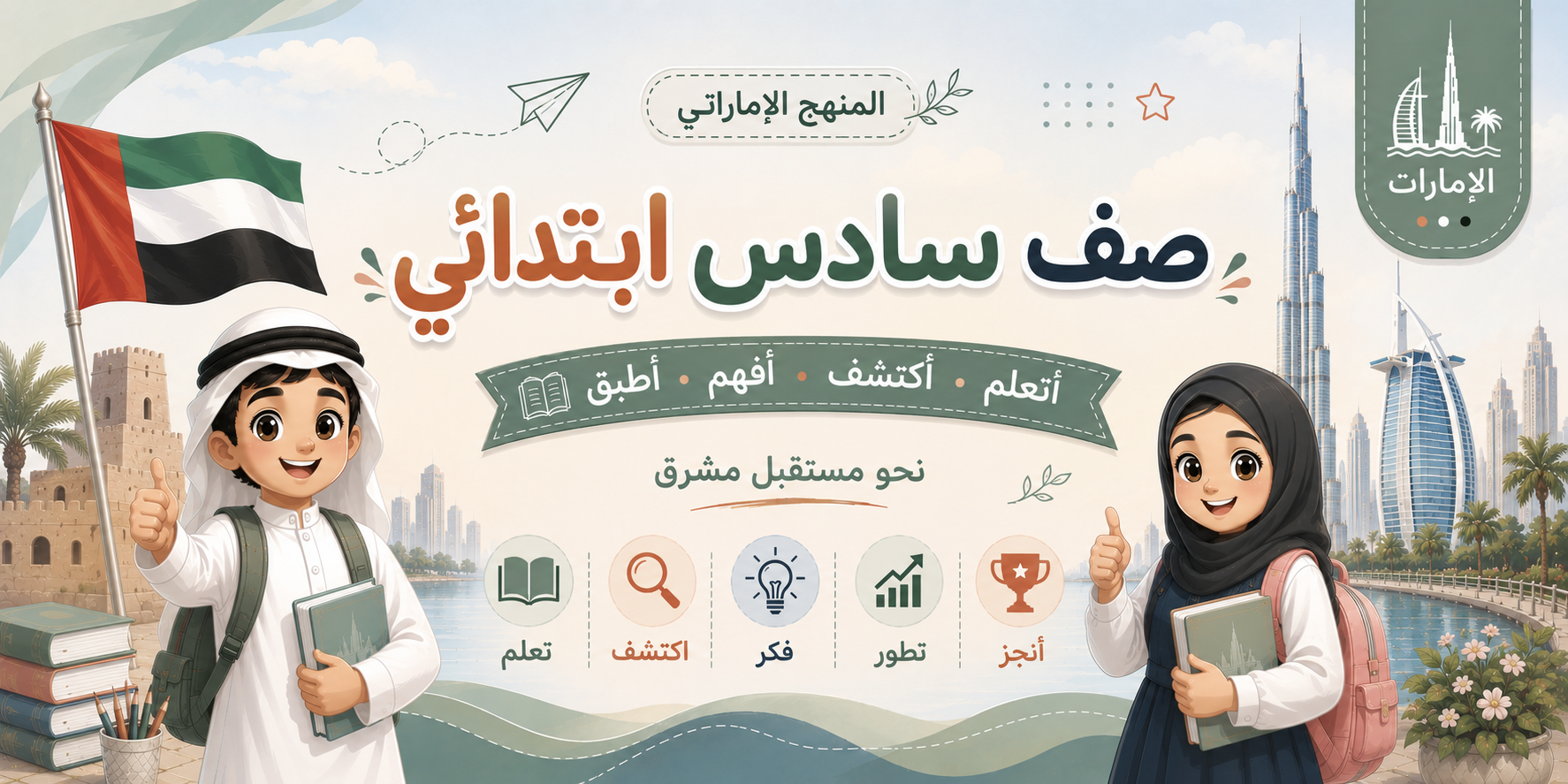 الصف السادس الإبتدائى منهج الإمارات