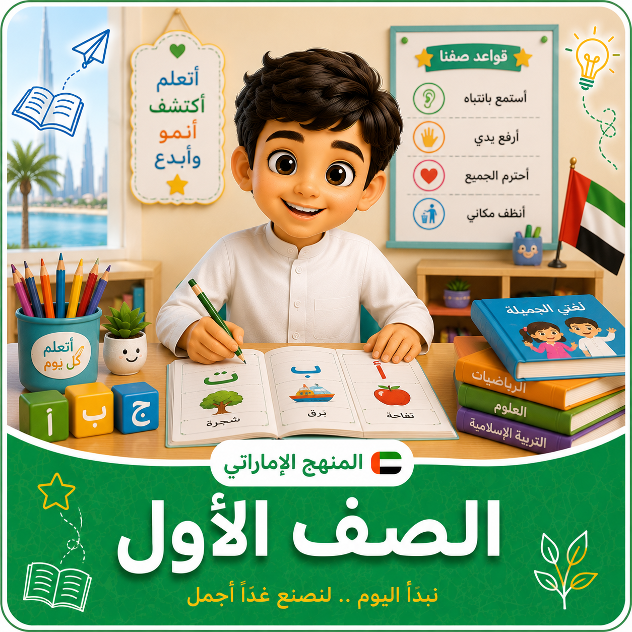 الصف الأول الإبتدائى  منهج الإمارات