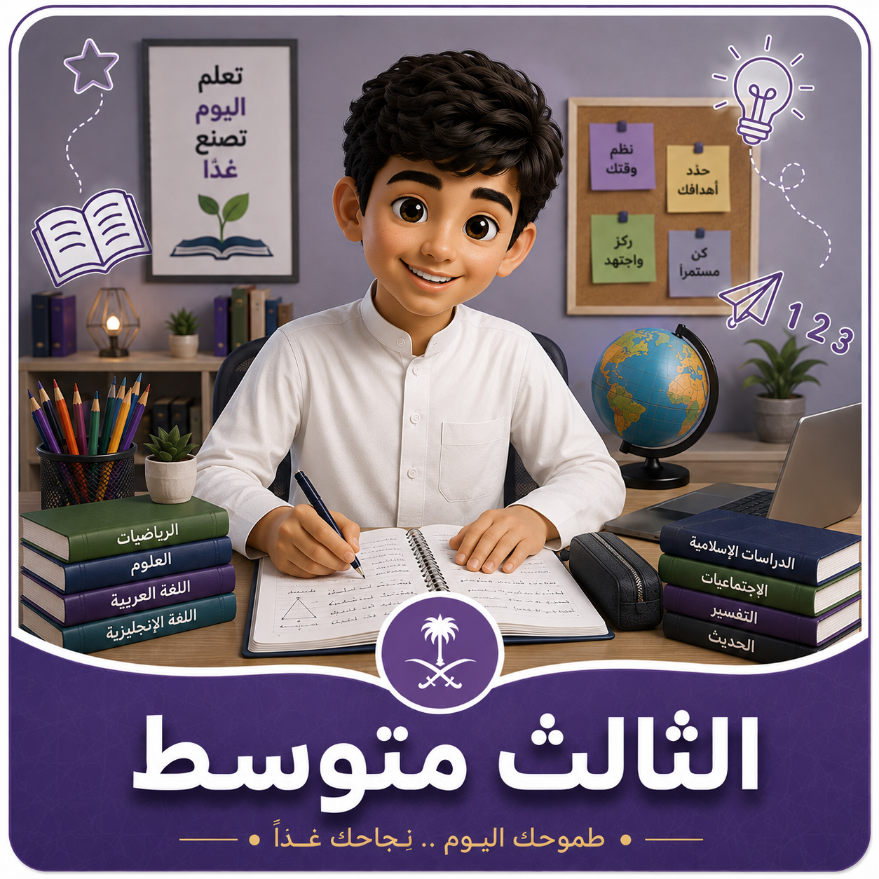 الصف الثالث المتوسط " منهج سعودى "