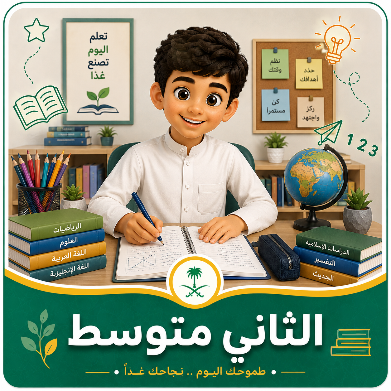 الصف الثانى المتوسط " منهج سعودى"