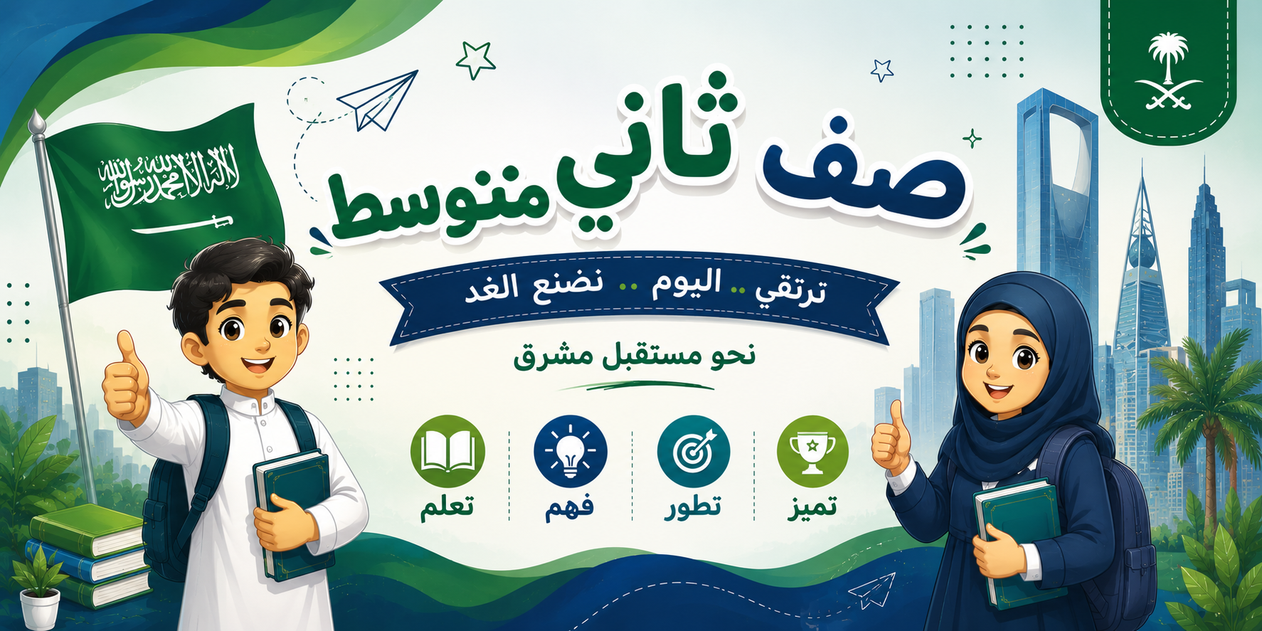 الصف الثانى المتوسط " منهج سعودى"