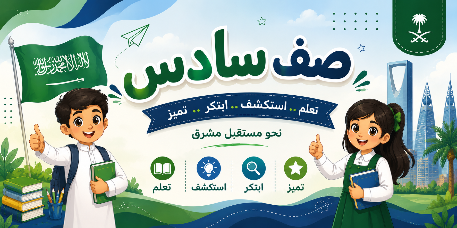 الصف السادس الإبتدائى " منهج سعودى "